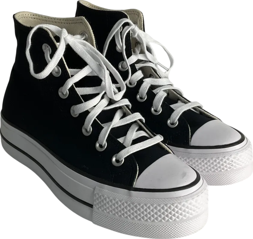 Converse All Star Lift Hi Trainers In Black & White UK 4 EU 37 👠