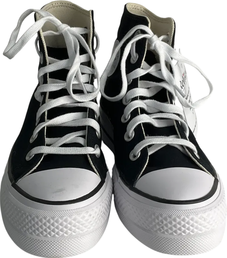 Converse All Star Lift Hi Trainers In Black & White UK 4 EU 37 👠