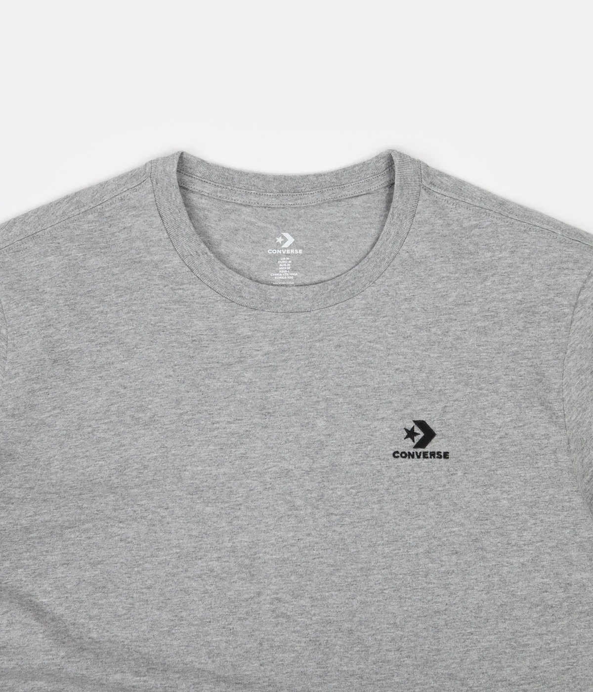 Converse Star Embroidered T-Shirt - Vast Grey Heather