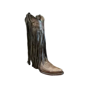 Corral Women's Circle G Brick Fringes Western Brown Boots