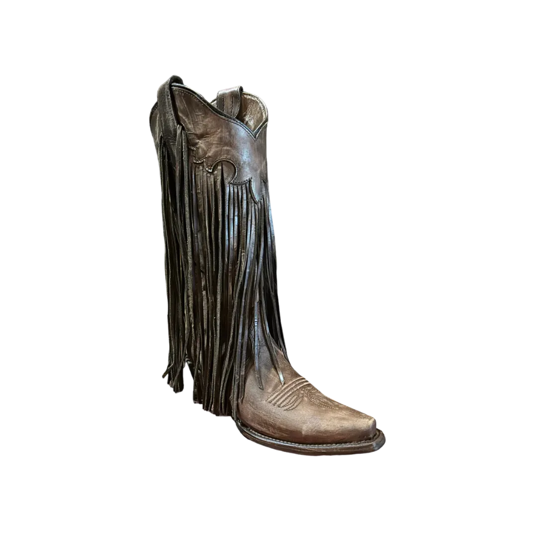 Corral Women's Circle G Brick Fringes Western Brown Boots