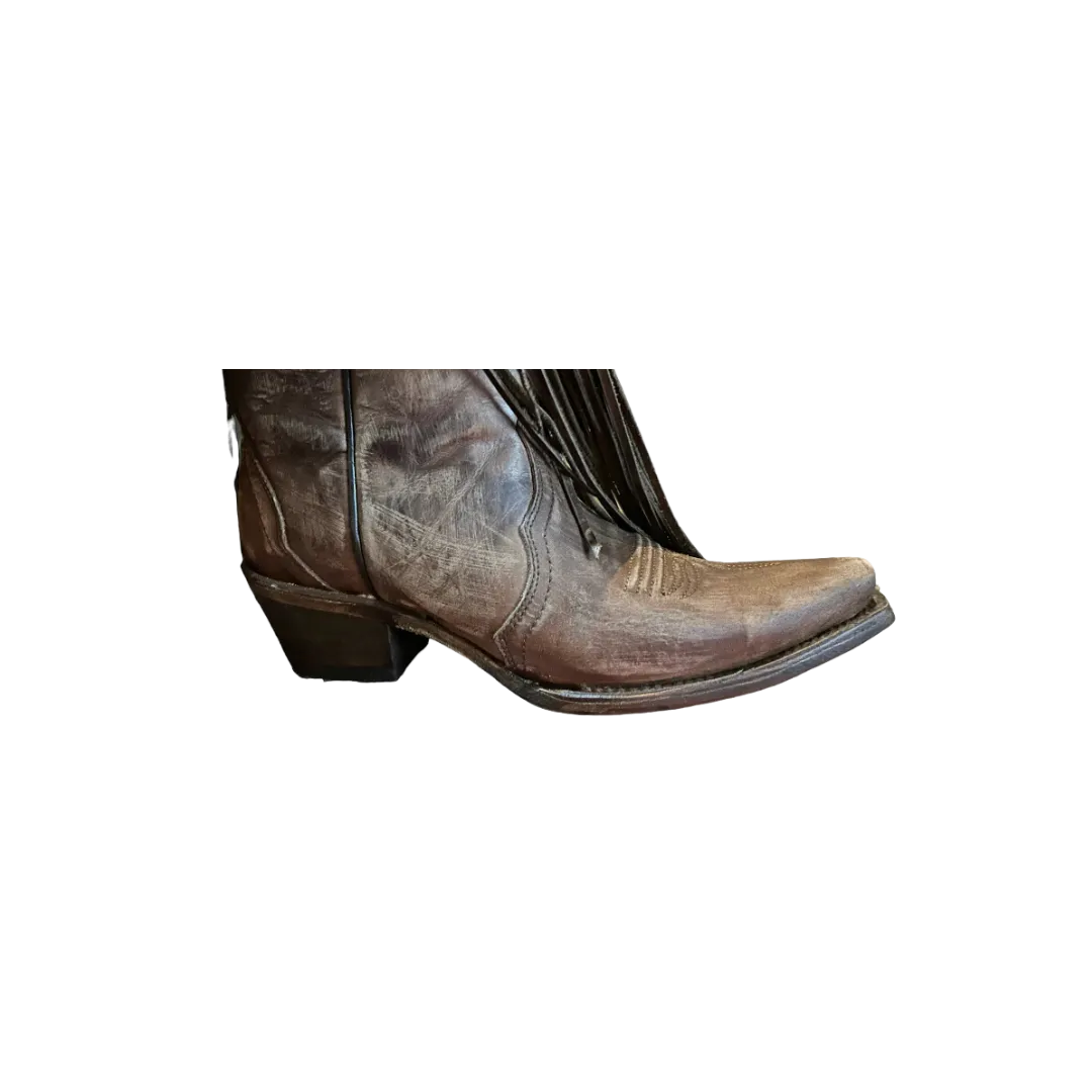 Corral Women's Circle G Brick Fringes Western Brown Boots