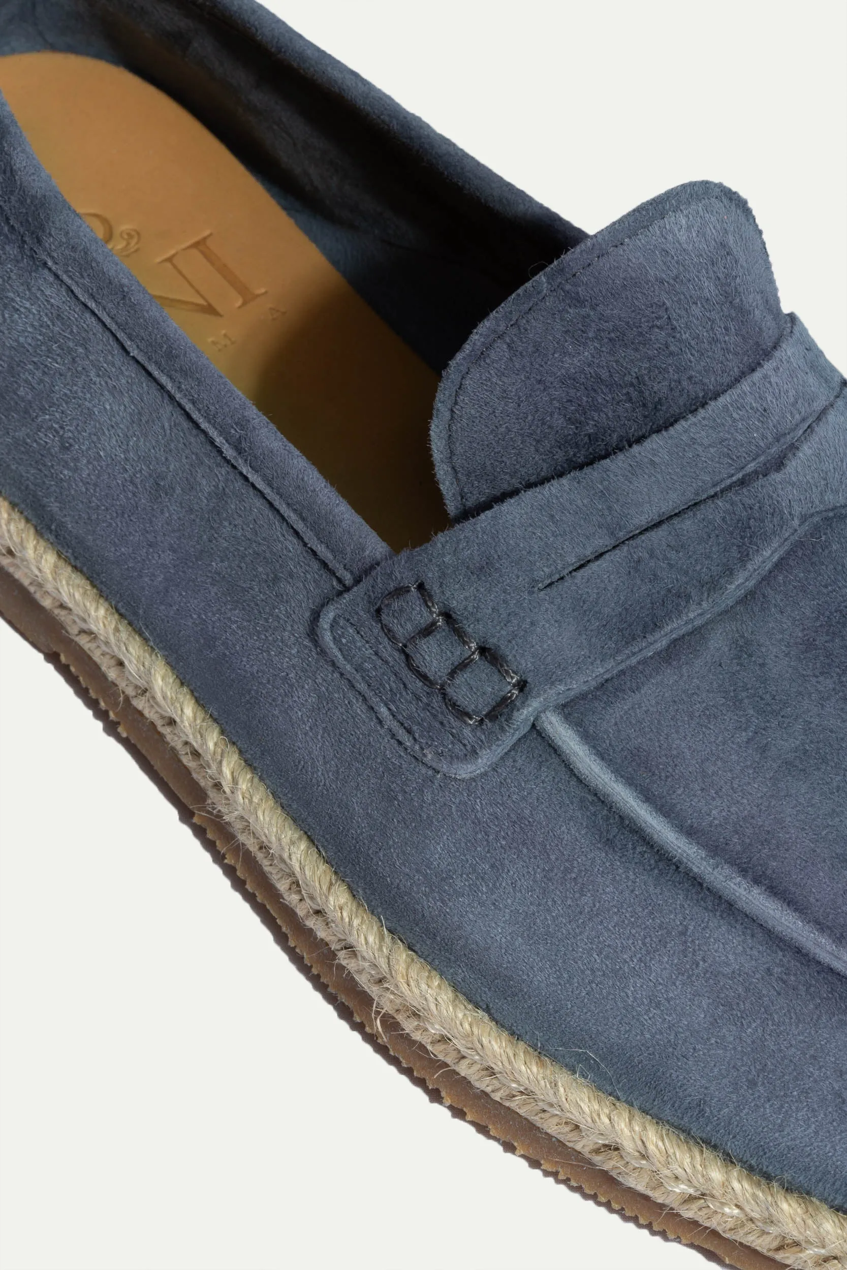 Denim suede espadrilles - Made In Italy