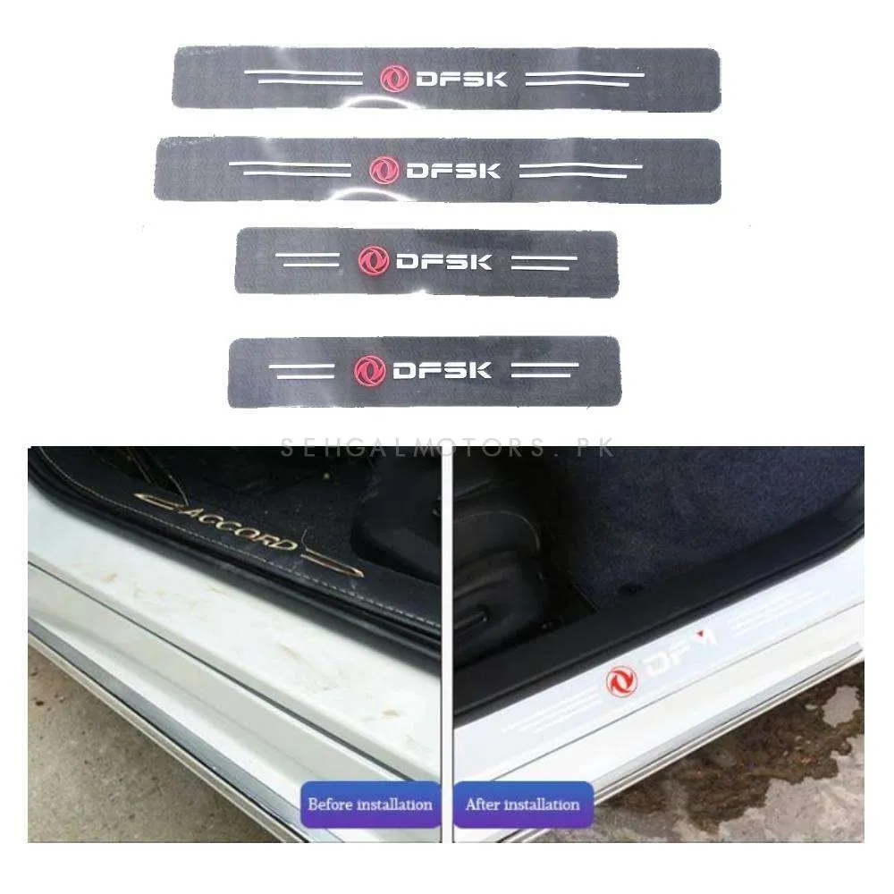 DFSK Logo Door Sill Scuff Plate Protection Strips Transparent