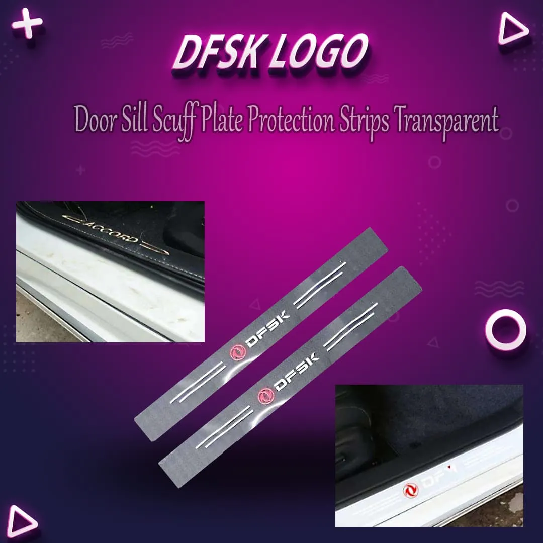 DFSK Logo Door Sill Scuff Plate Protection Strips Transparent