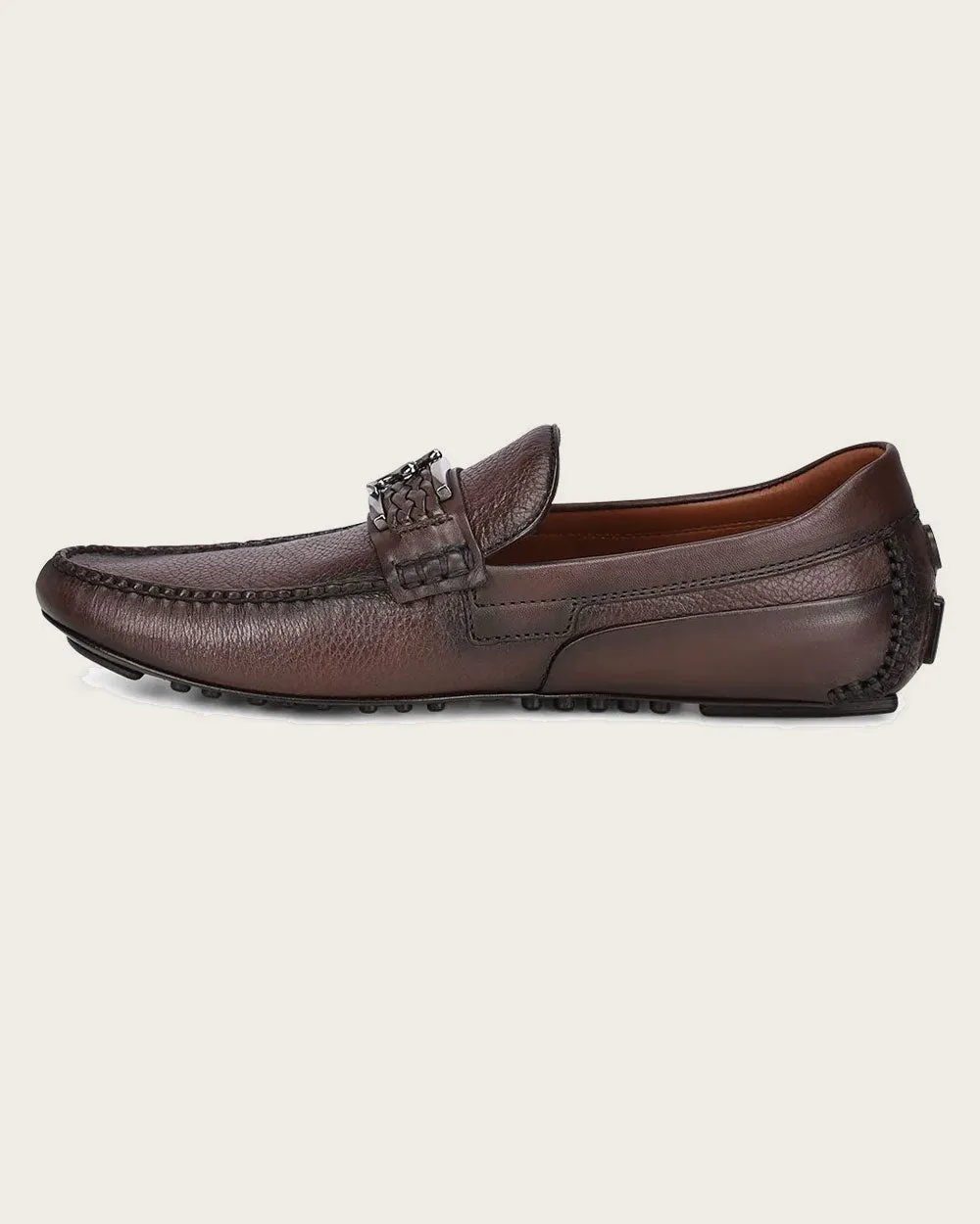 Driver hand-made brown shoe