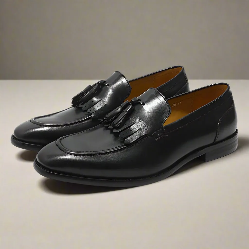 Dylan Black Tassel Loafer