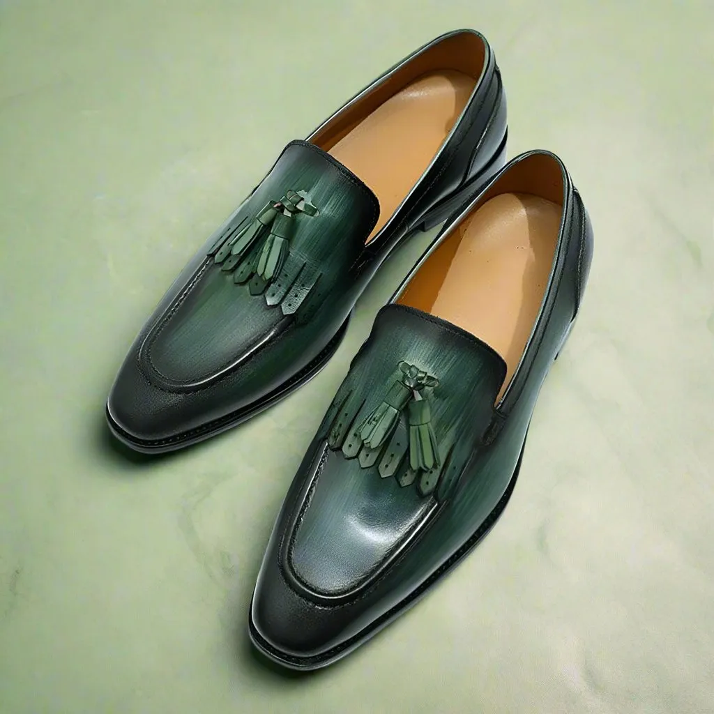 Dylan Green Tassel Loafer