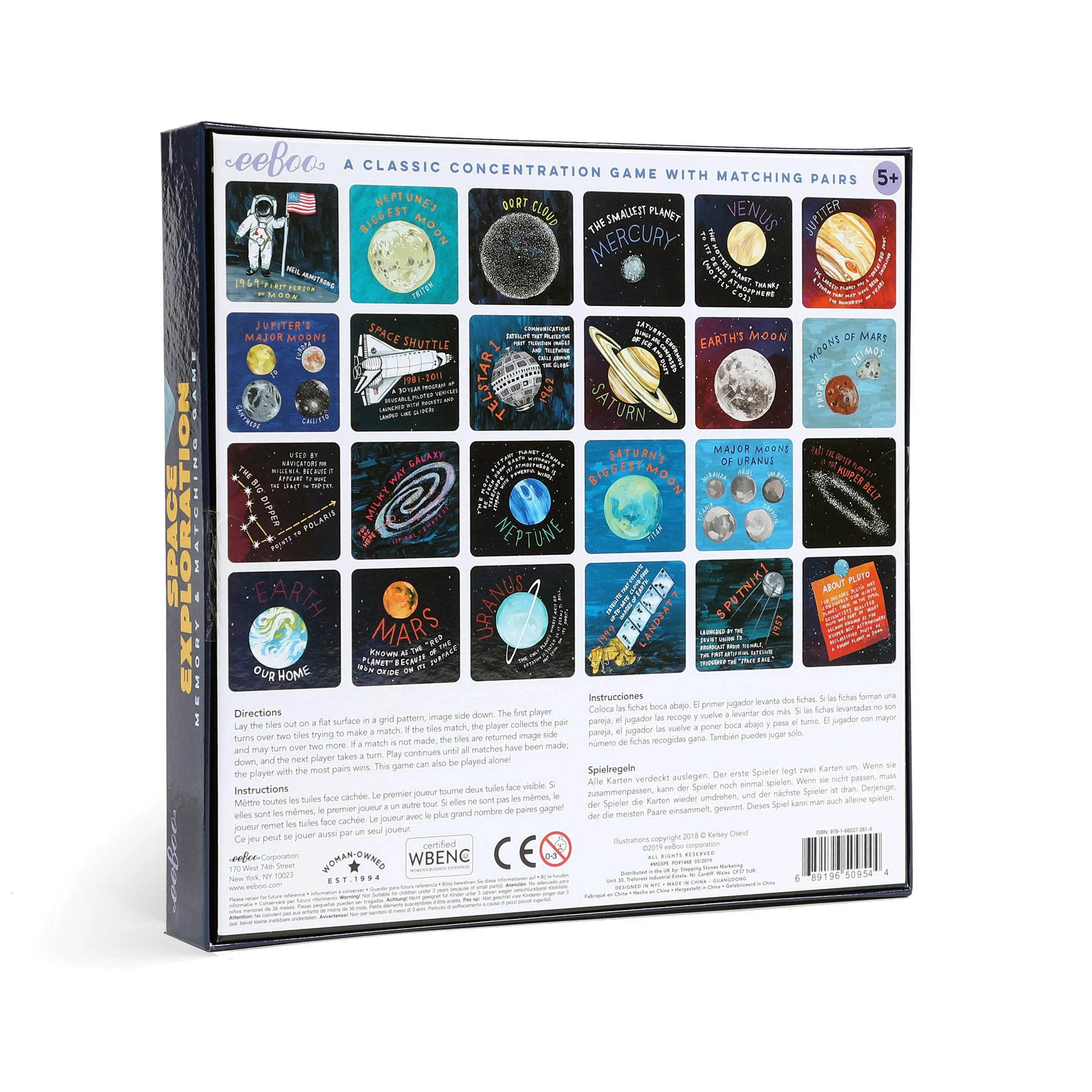 eeBoo Space Exploration Memory Matching Game