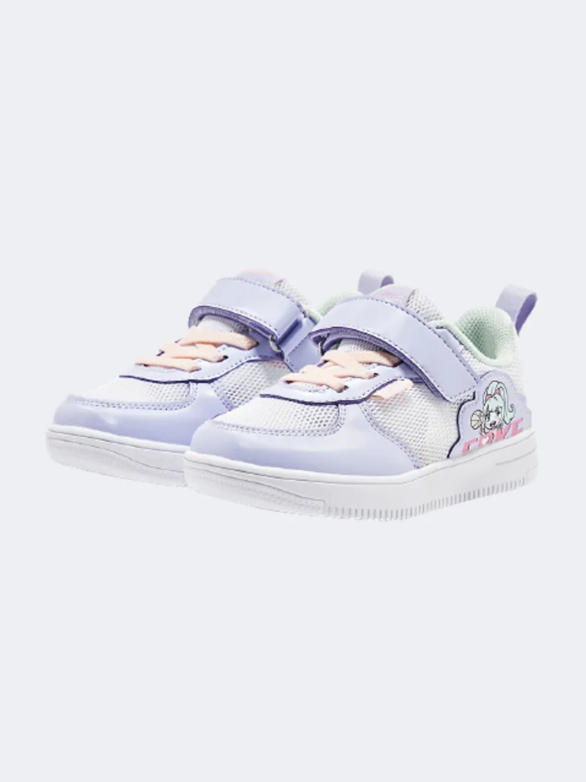 Erke Skateboard Little-Girls Lifestyle Shoes White/Lilac