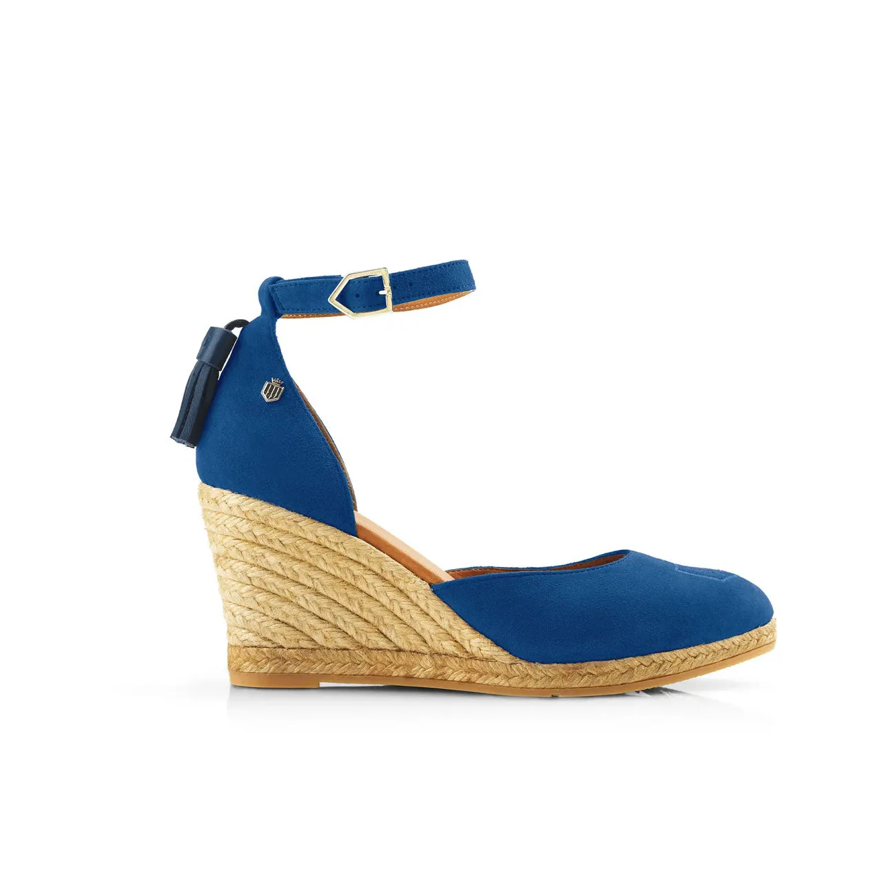 Fairfax & Favor Ladies Limited Edition Porto Blue Suede Monaco Wedge