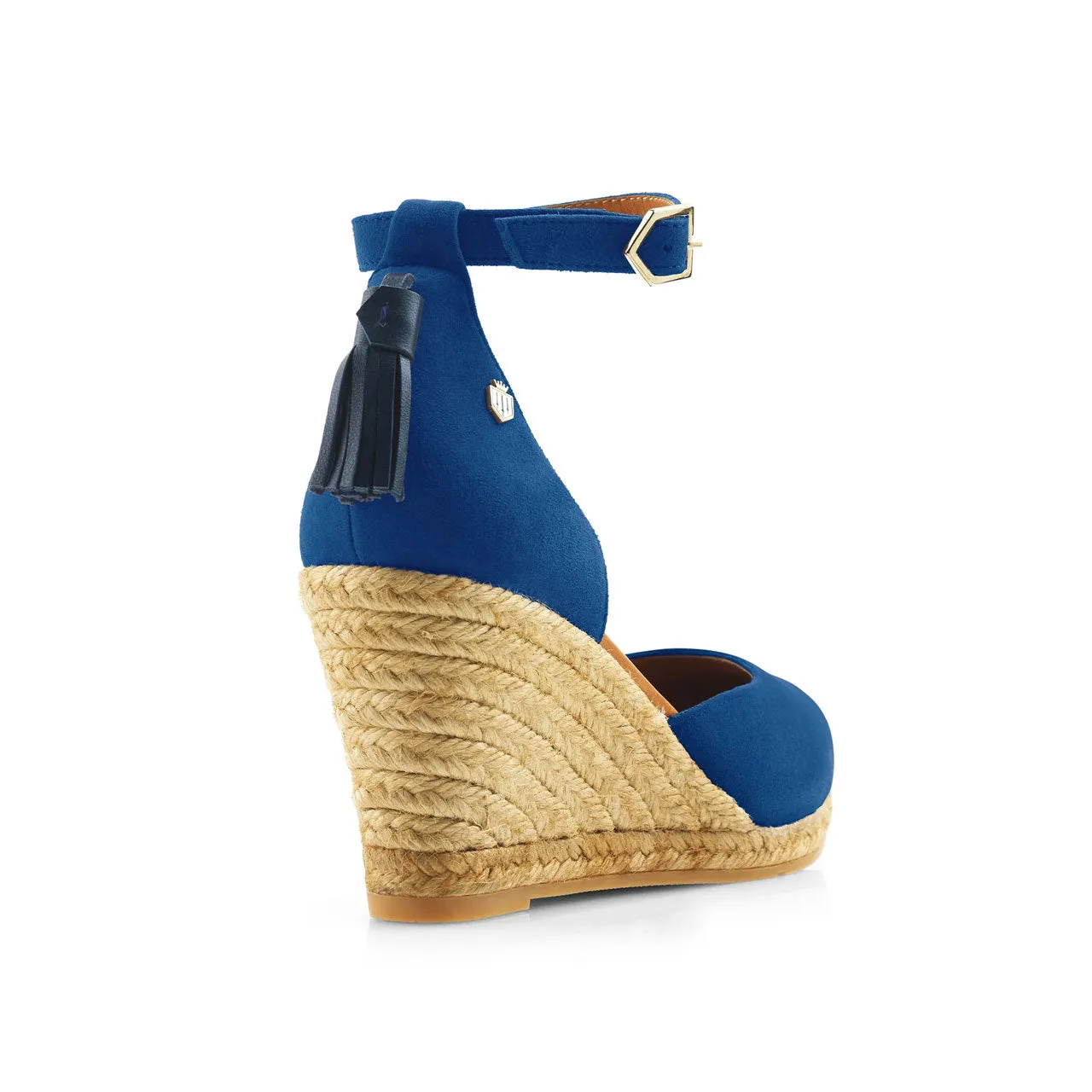 Fairfax & Favor Ladies Limited Edition Porto Blue Suede Monaco Wedge