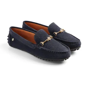 Fairfax & Favor Trinity Ladies Suede Driving Shoe - Navy