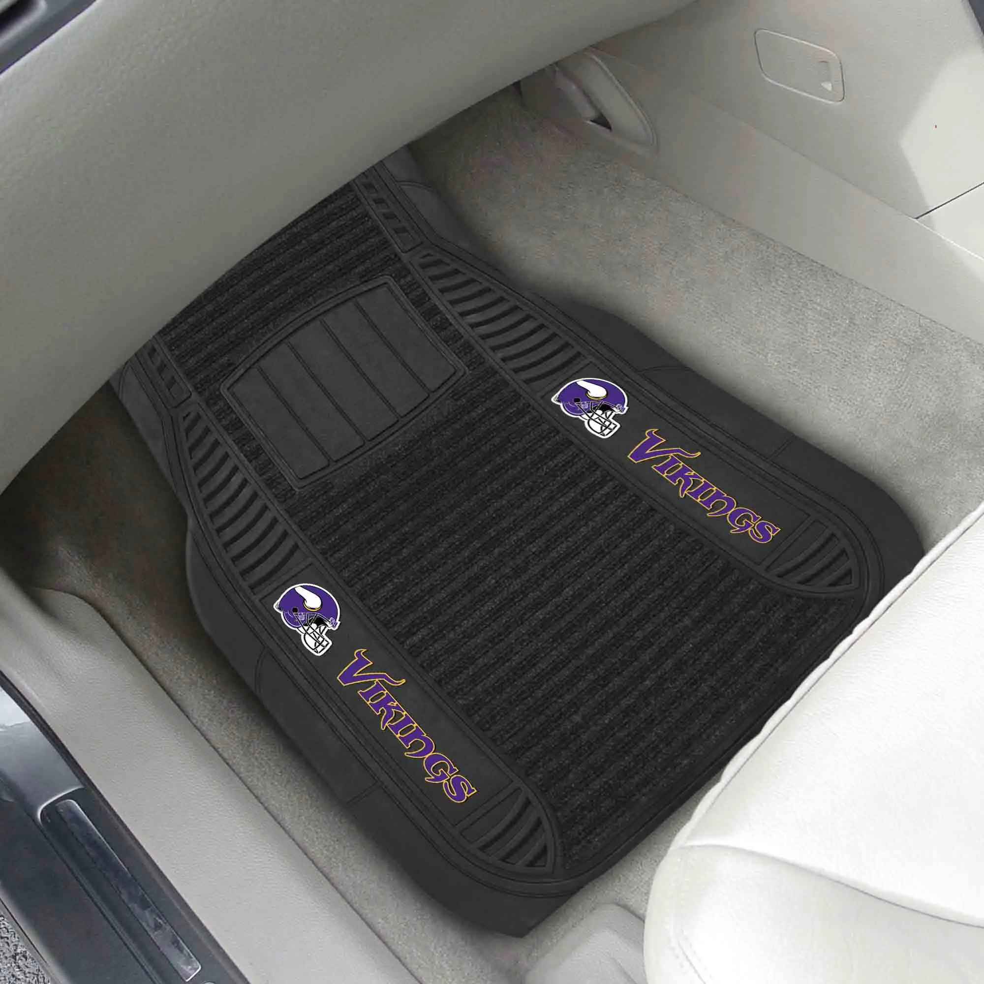 Fanmats Minnesota Vikings 2 Piece Deluxe Car Mat Set