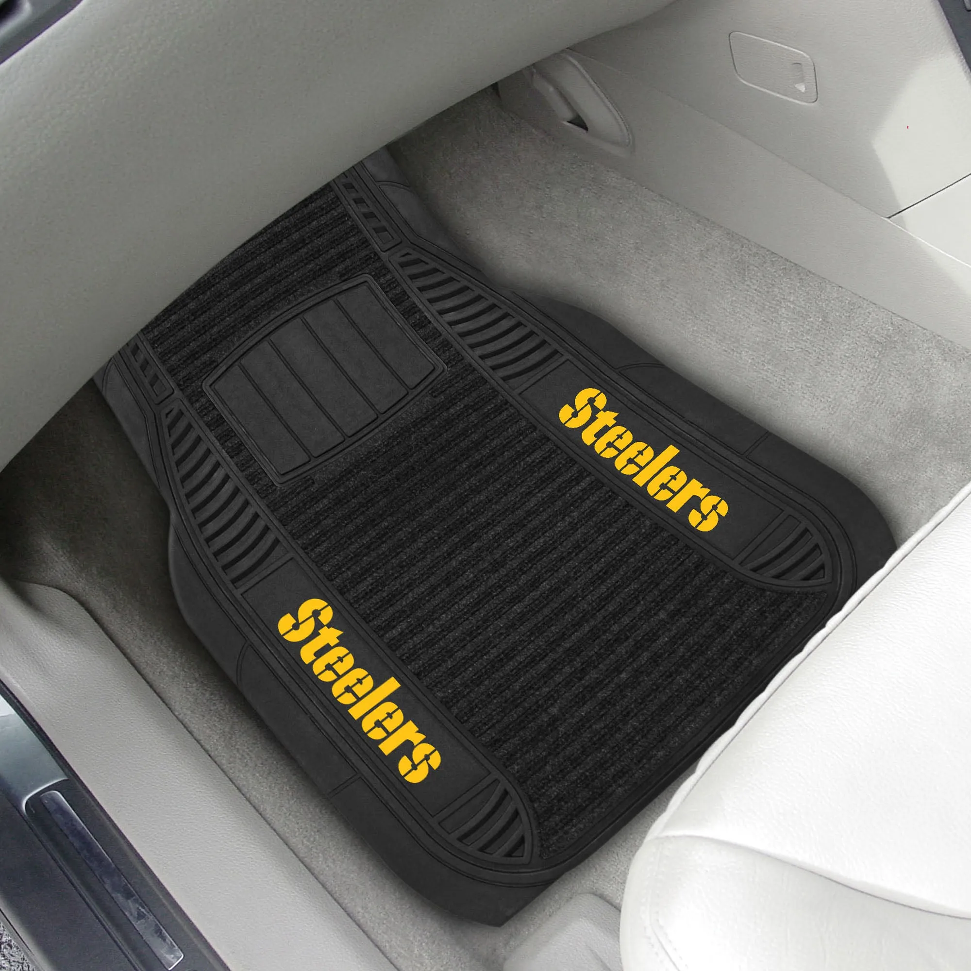 Fanmats Pittsburgh Steelers 2 Piece Deluxe Car Mat Set