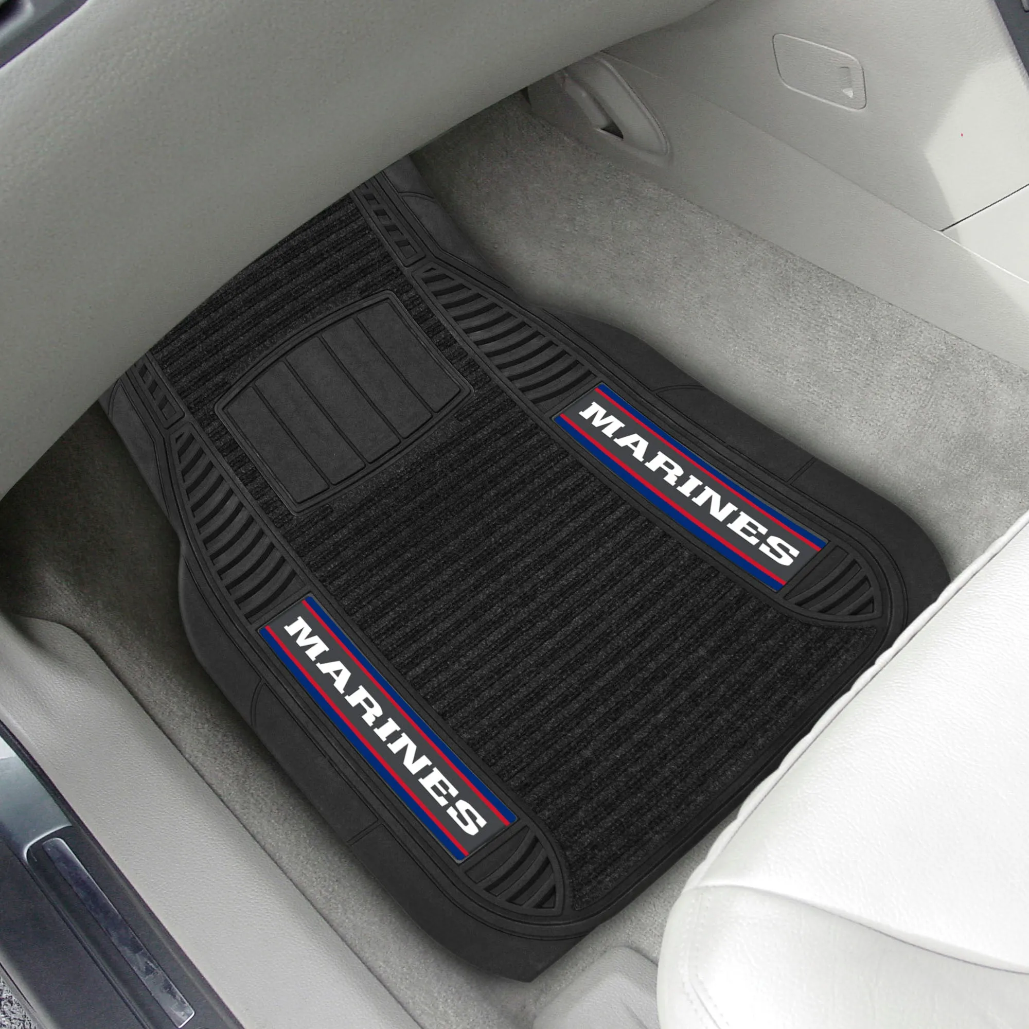 Fanmats U.S. Marines 2 Piece Deluxe Car Mat Set