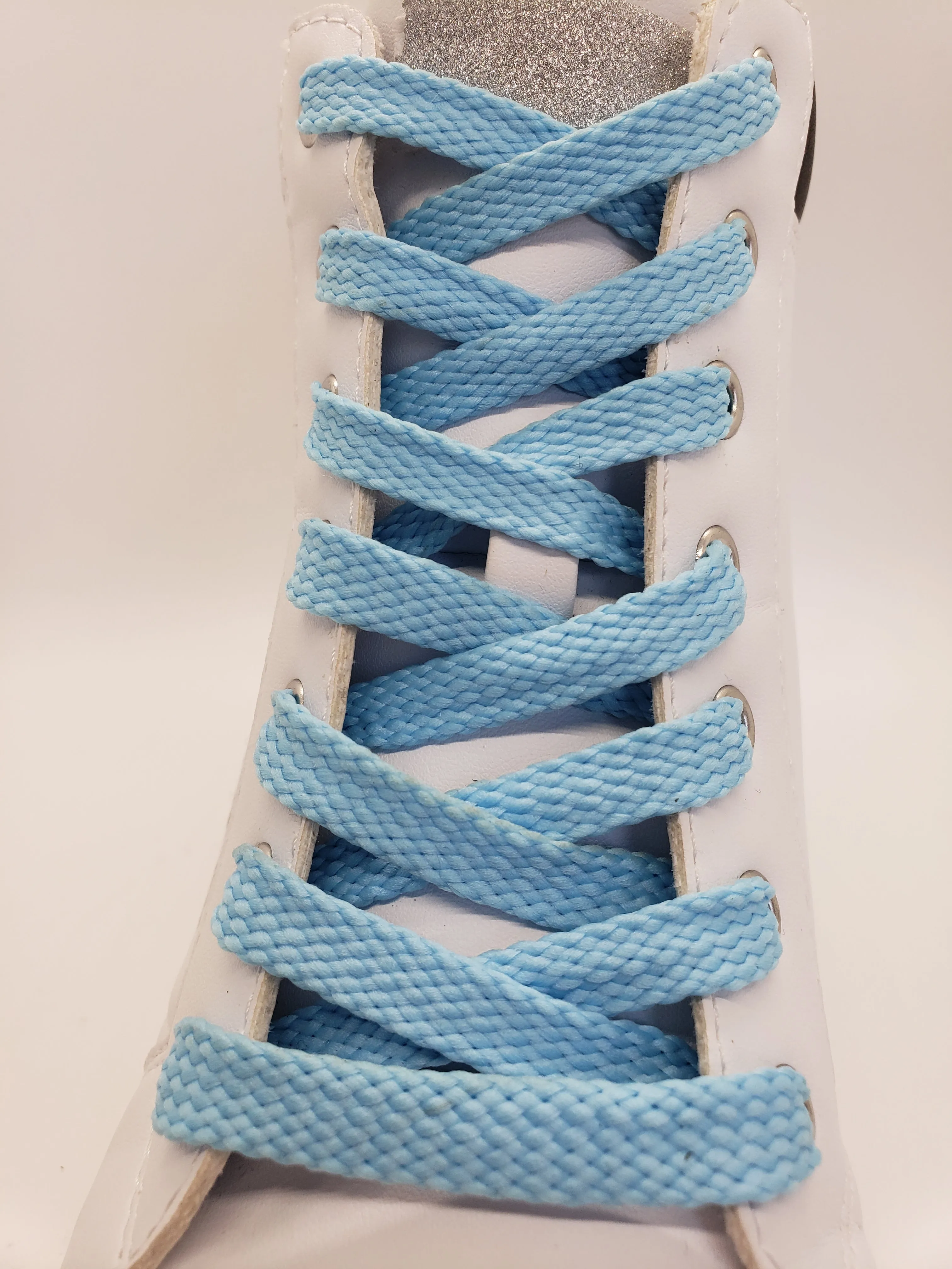 Flat Solid Shoelaces - Light Blue