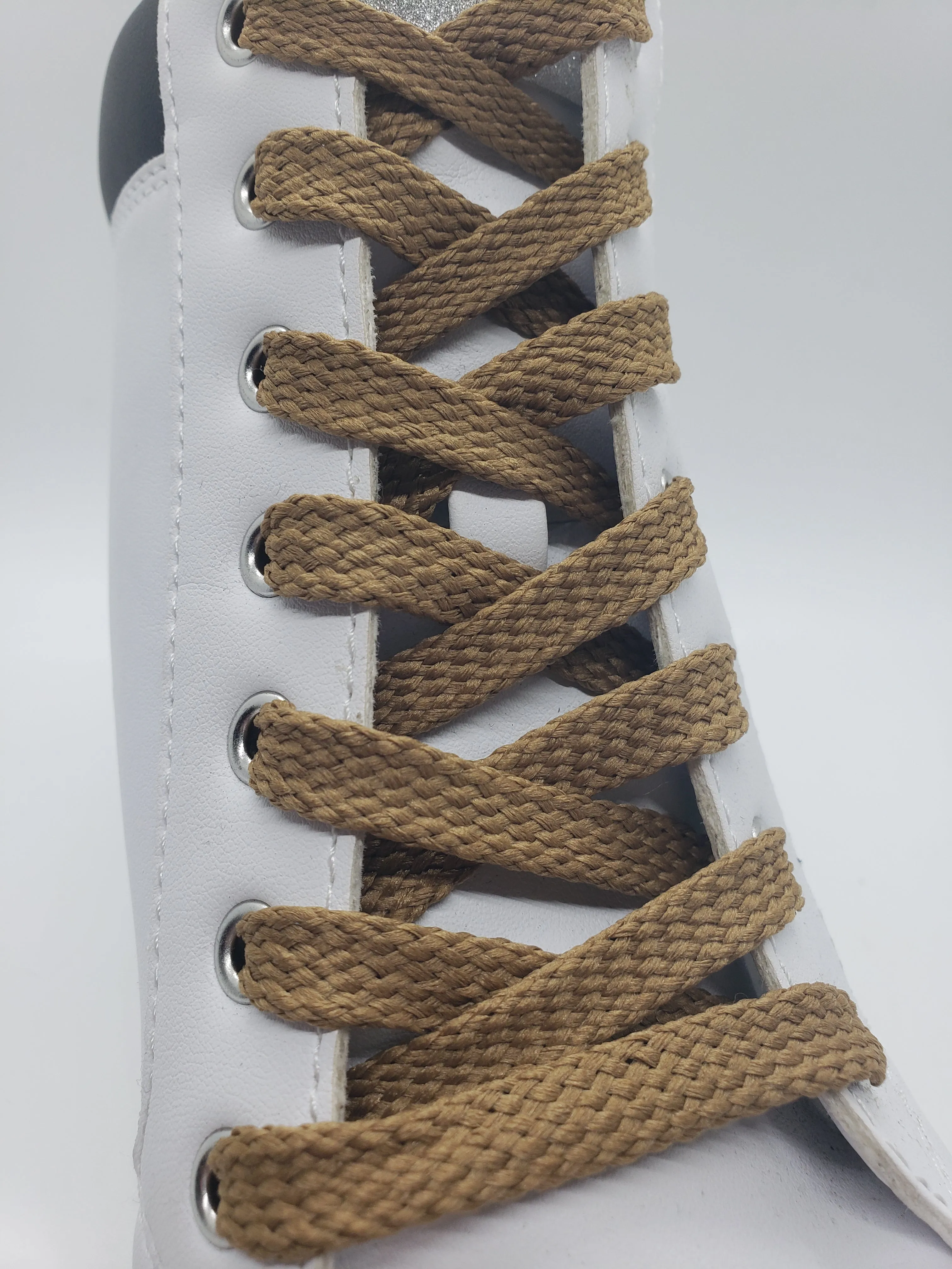 Flat Solid Shoelaces - Light Brown