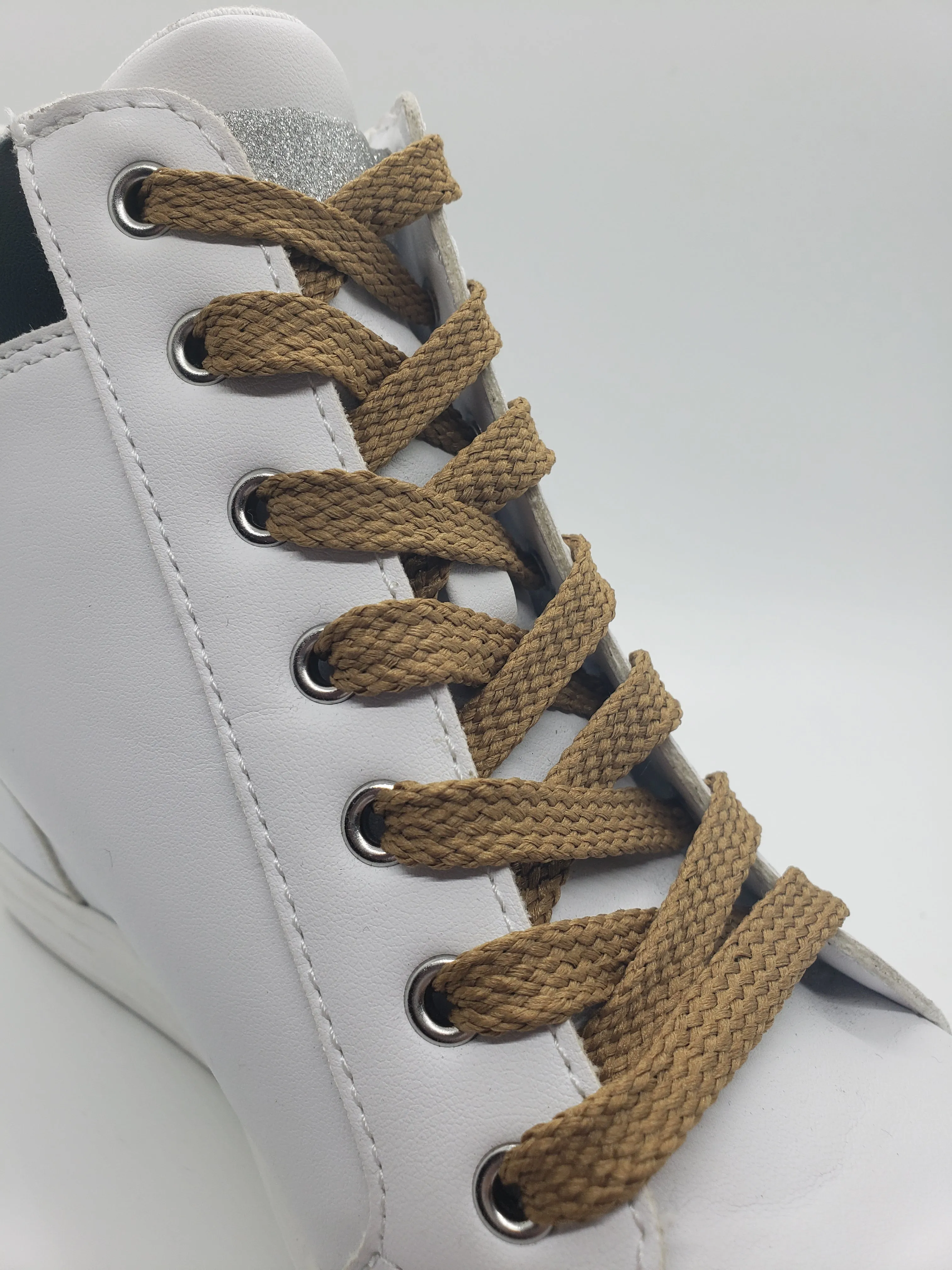 Flat Solid Shoelaces - Light Brown