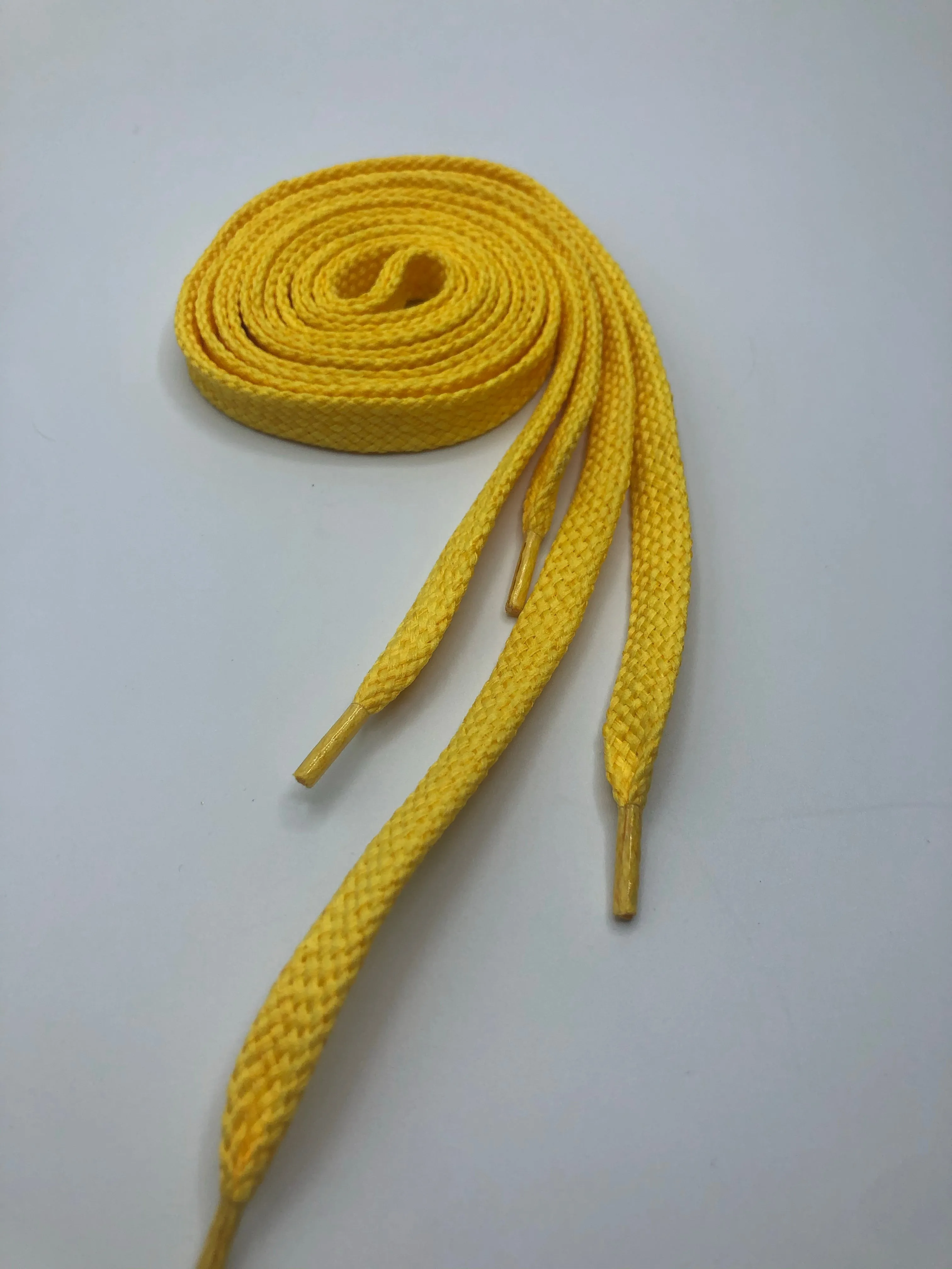 Flat Solid Shoelaces - Yellow