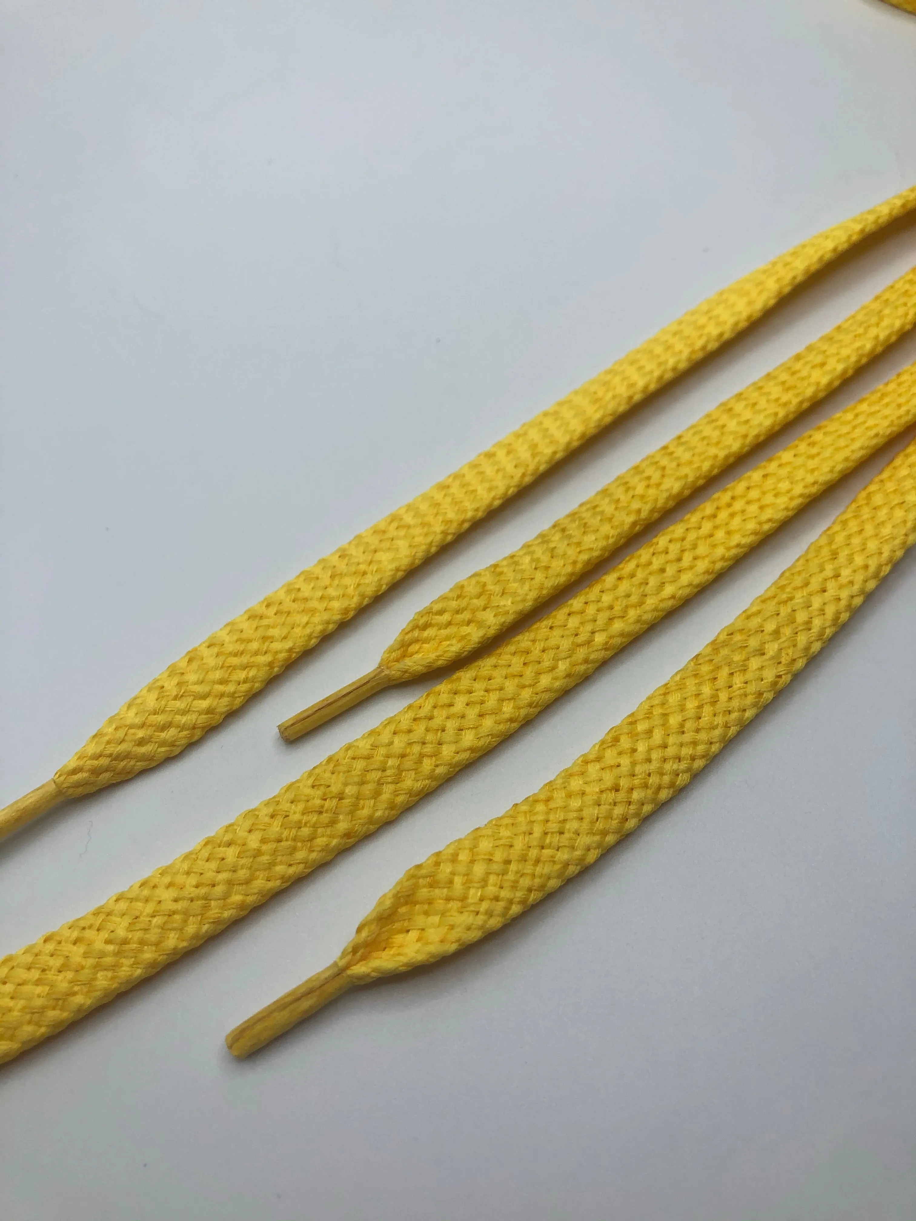 Flat Solid Shoelaces - Yellow