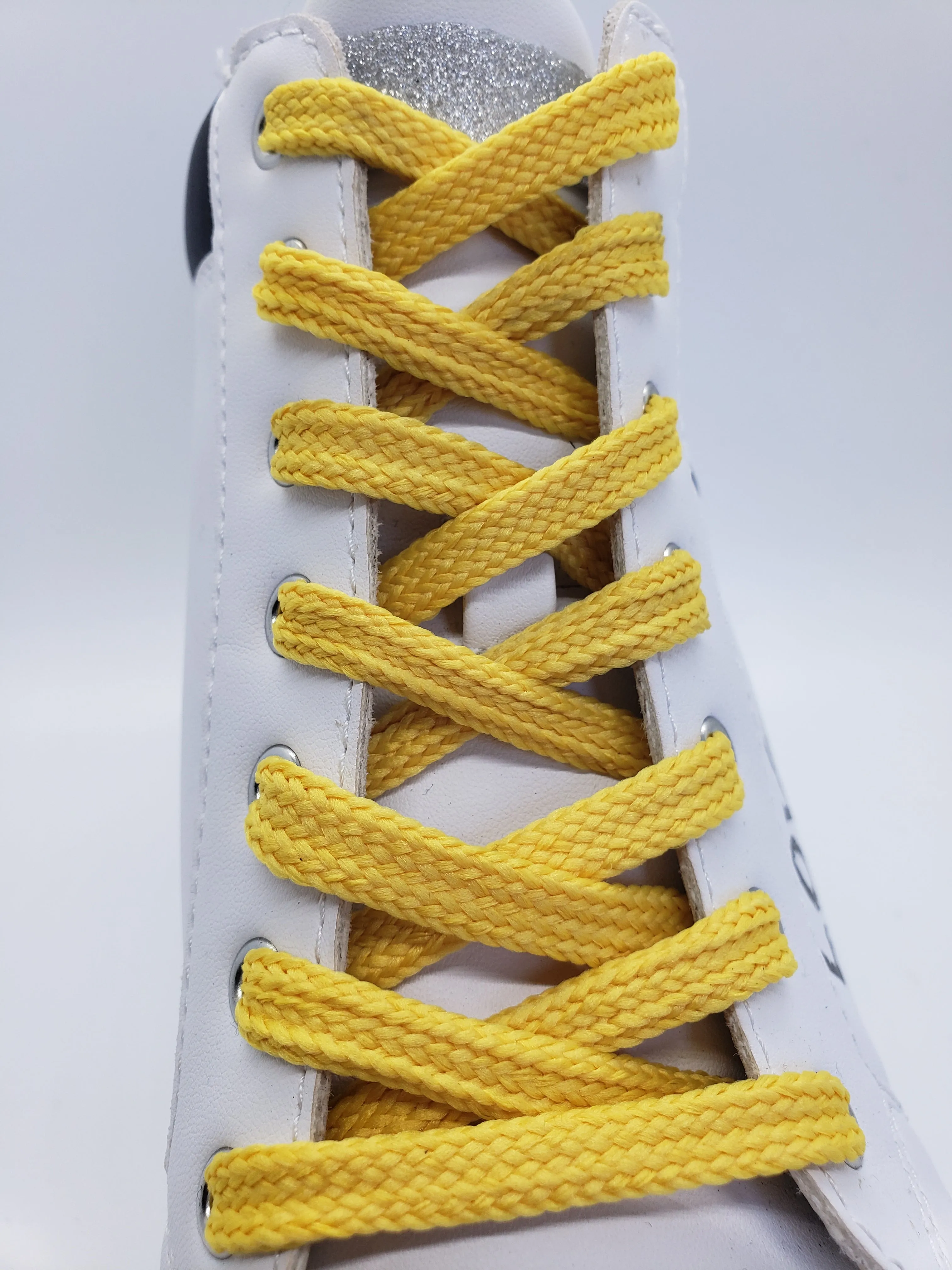 Flat Solid Shoelaces - Yellow