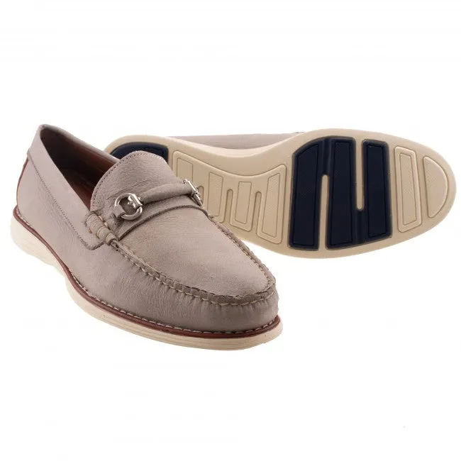 Freeport Interchangeable 'Bridge Bits' Hybrid Loafer in Grey Tumbled Calfskin Leather by T.B. Phelps