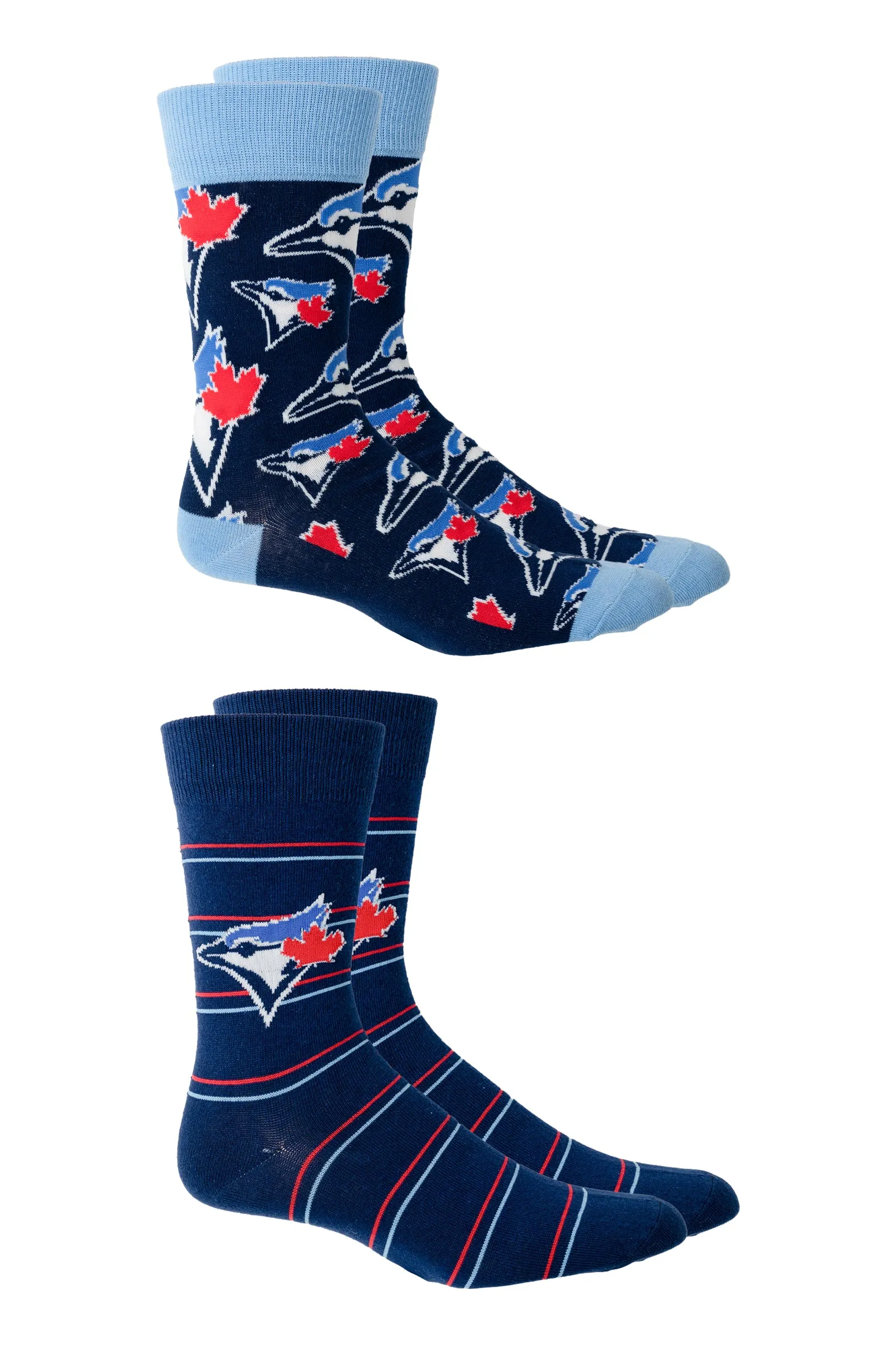 Gertex Men's MLB Toronto Blue Jays 2-Pack Dress Socks