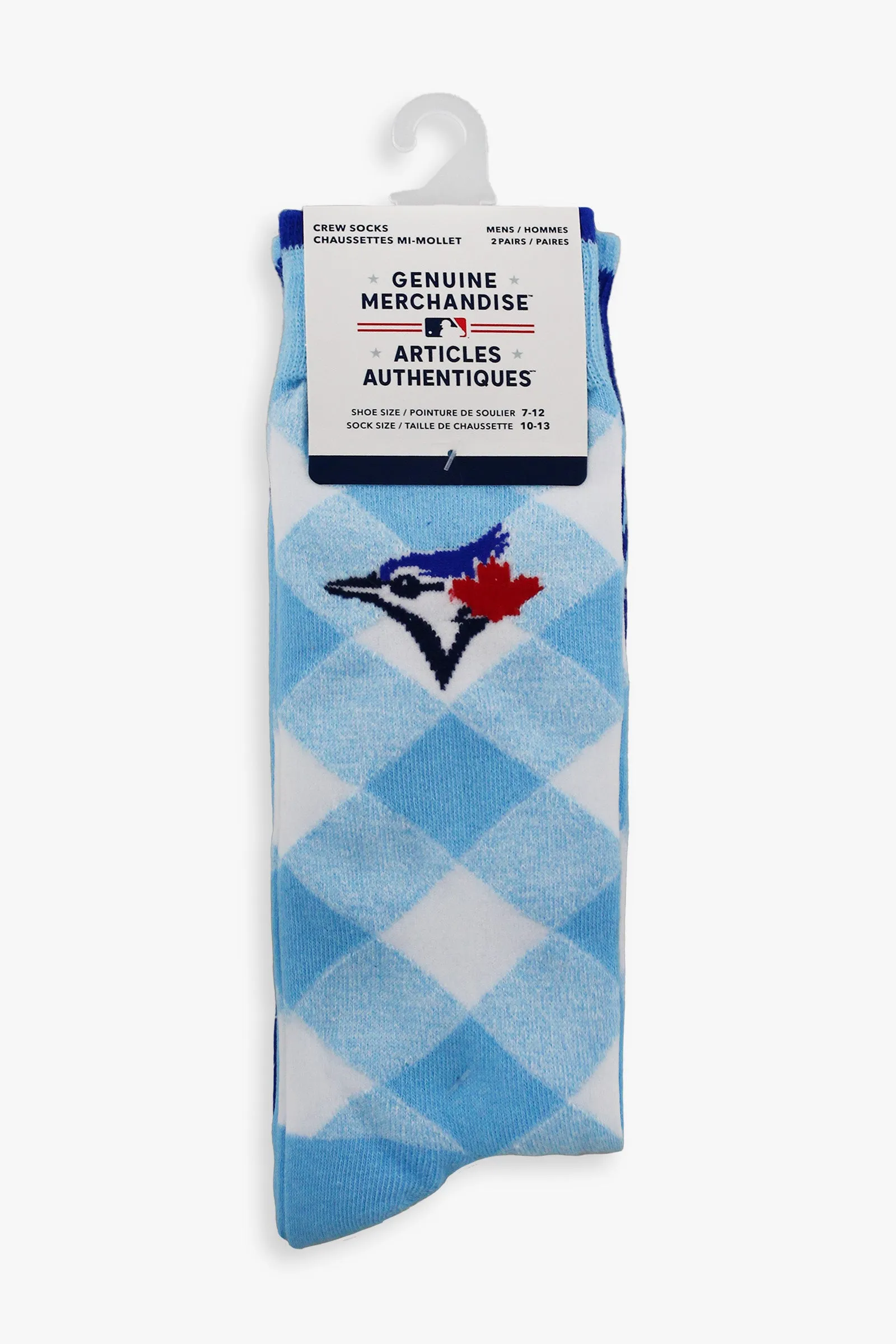 Gertex Men's MLB Toronto Blue Jays 2-Pack Dress Socks