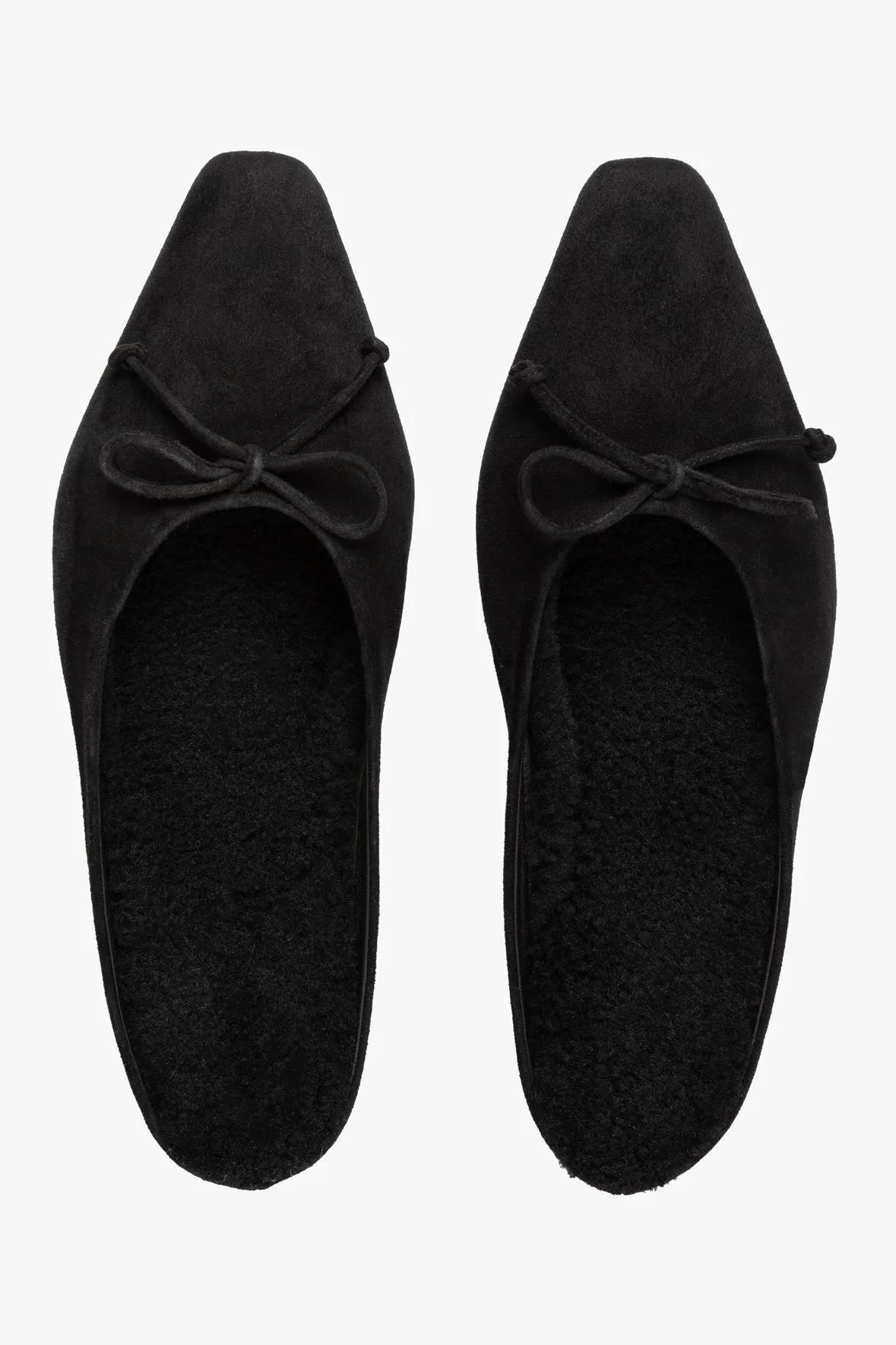 GINA SHEARLING LINED MULE | BLACK