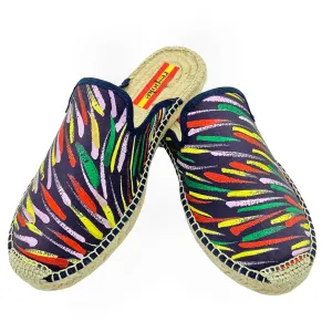 GLORIA Purple/Yellow Mule Espadrilles