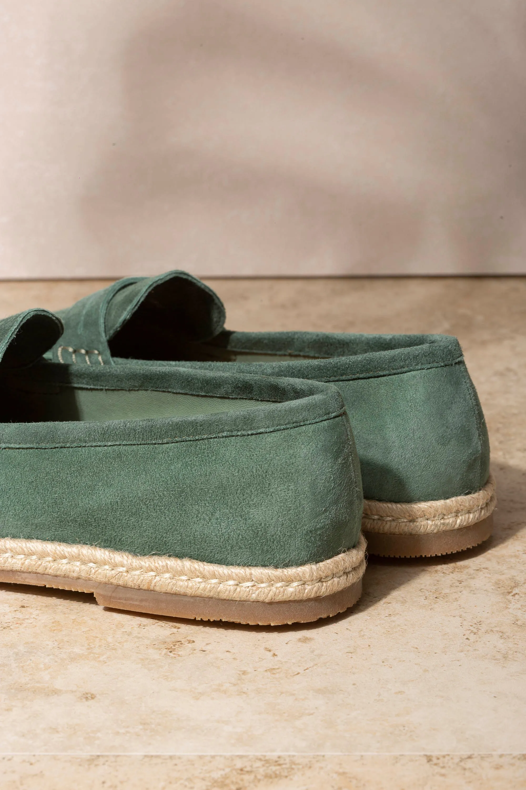 Green suede espadrilles - Made In Italy