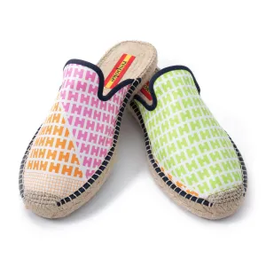 HALINA Orange/Pink/Lime Mule Espadrilles