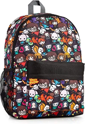 Harry Potter School Bag, Backpacks For Girls Boys With Chibi Character Print