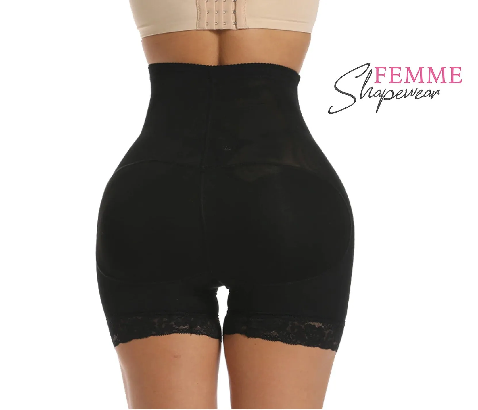 High Waist Seamless Control Mid-Thigh Shorts with Butt Pads