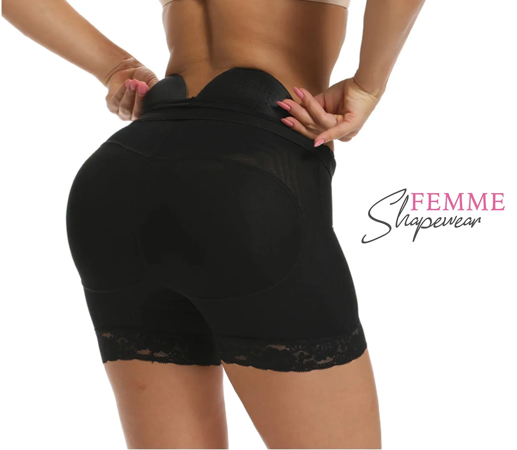 High Waist Seamless Control Mid-Thigh Shorts with Butt Pads