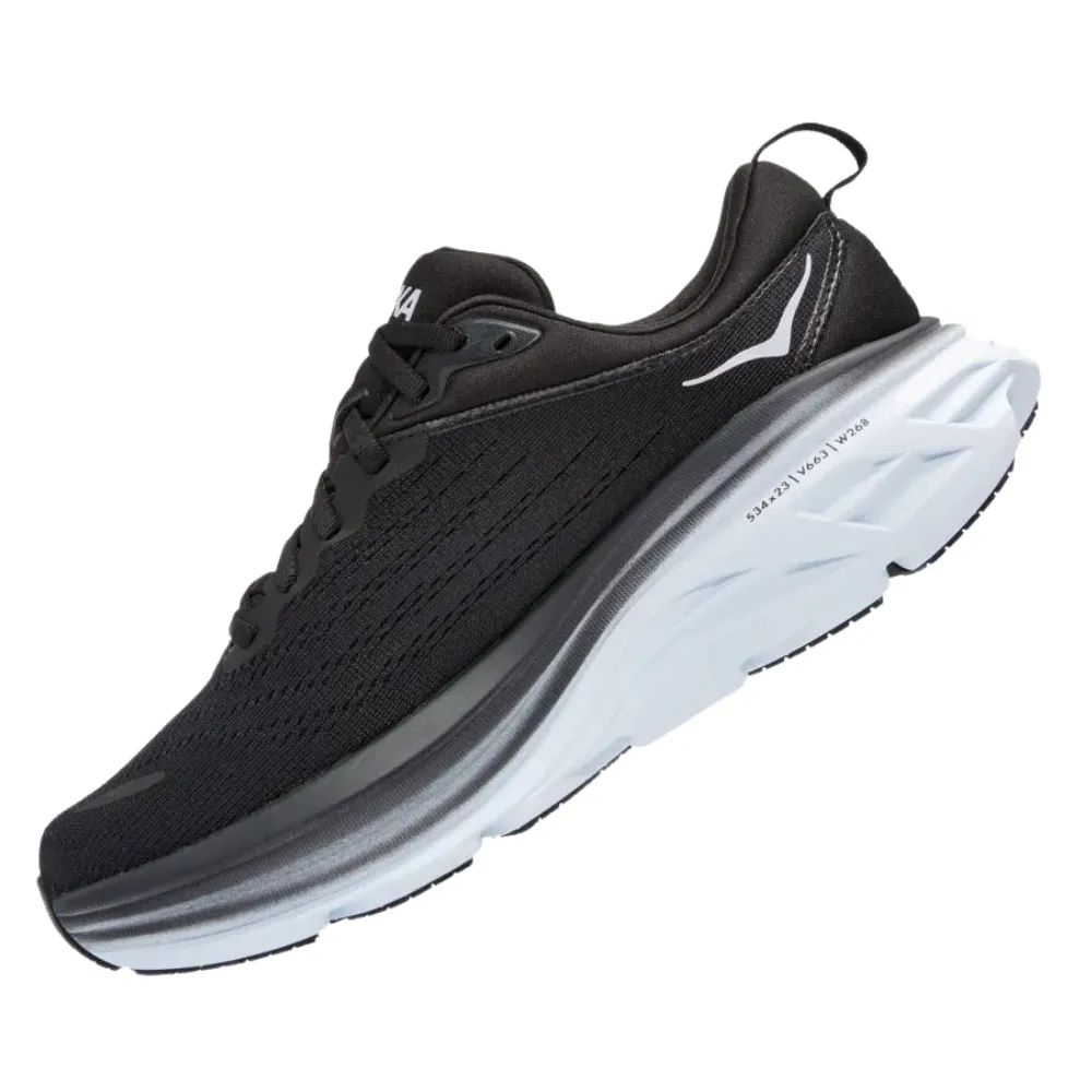 Hoka Bondi 8 Sneaker Black/White (Women's)