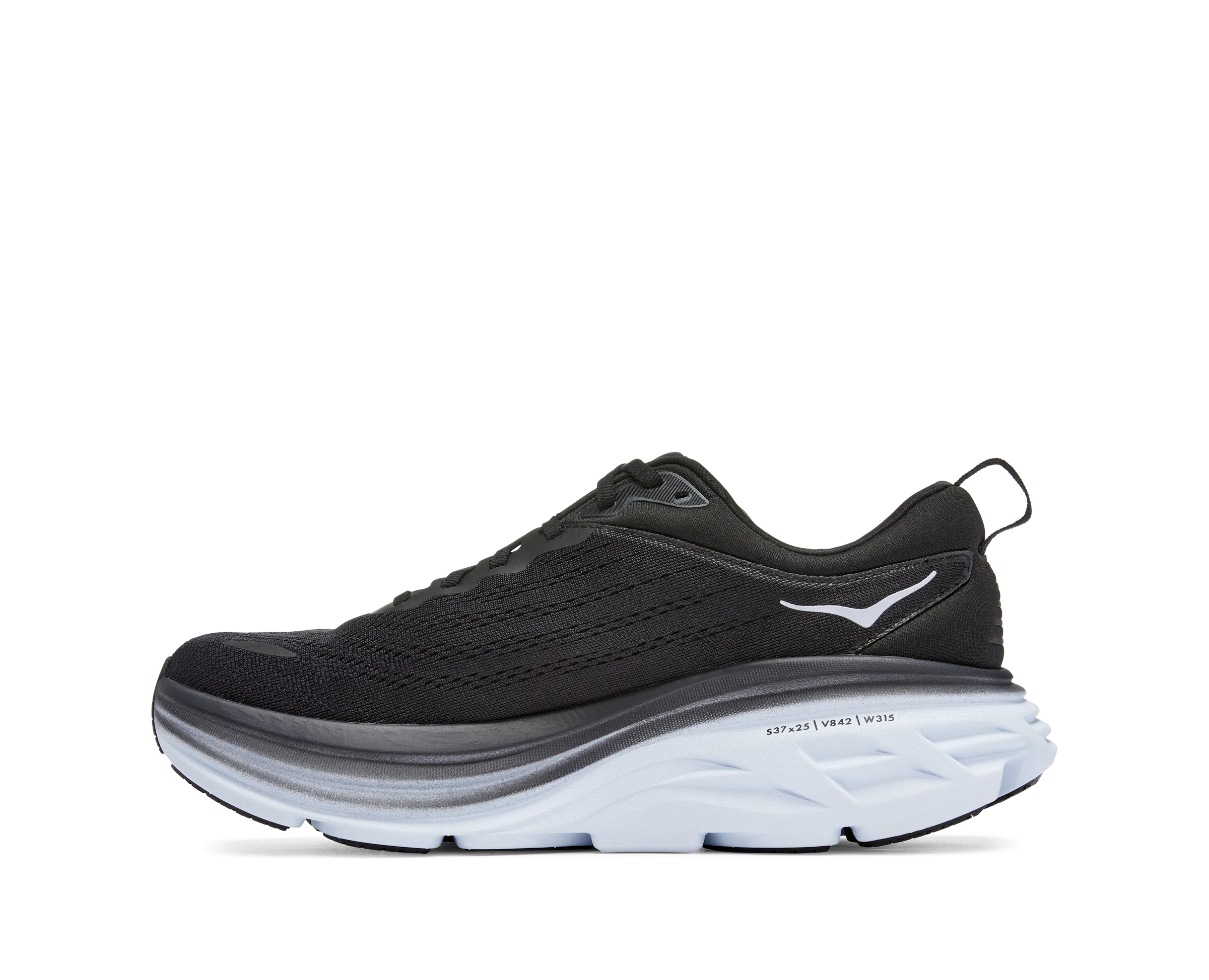 Hoka Mens Bondi 8 Wide - Black/White (1127953-BWHT)