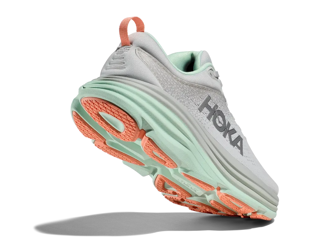 'HOKA' Women's Bondi 8 - Stardust / Aqua Breeze