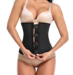 Hook and Zip Latex Workout Belt Waist Trainer