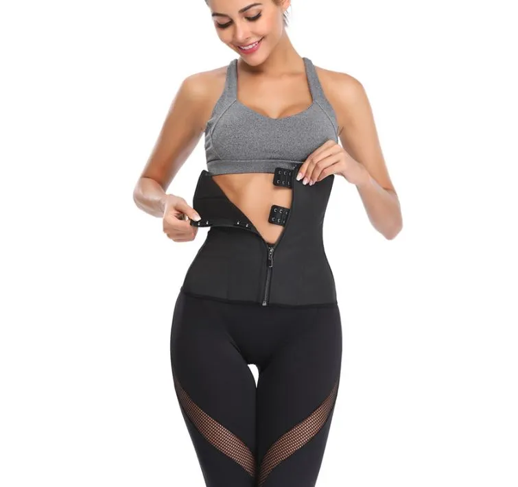 Hook and Zip Latex Workout Belt Waist Trainer