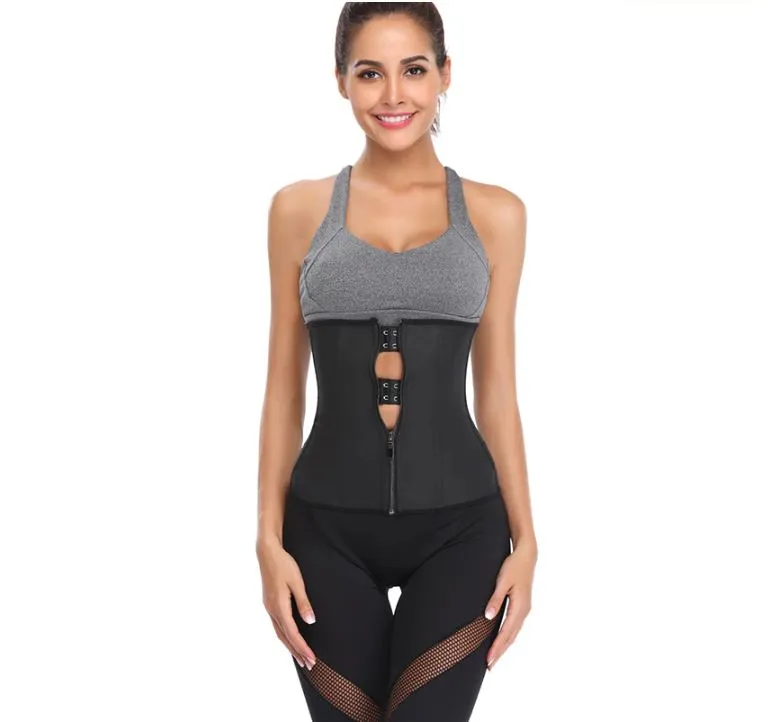 Hook and Zip Latex Workout Belt Waist Trainer