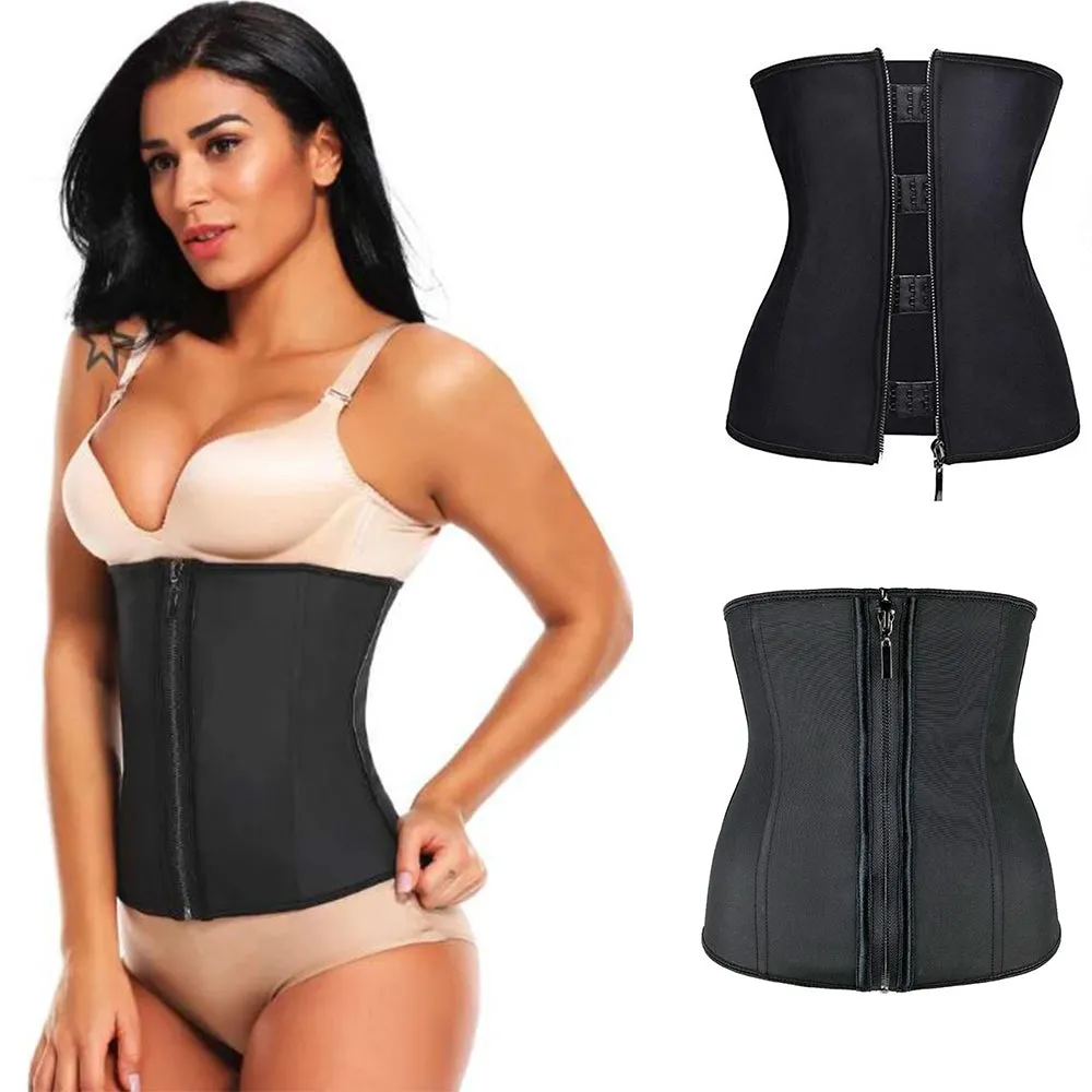 Hook and Zip Latex Workout Belt Waist Trainer