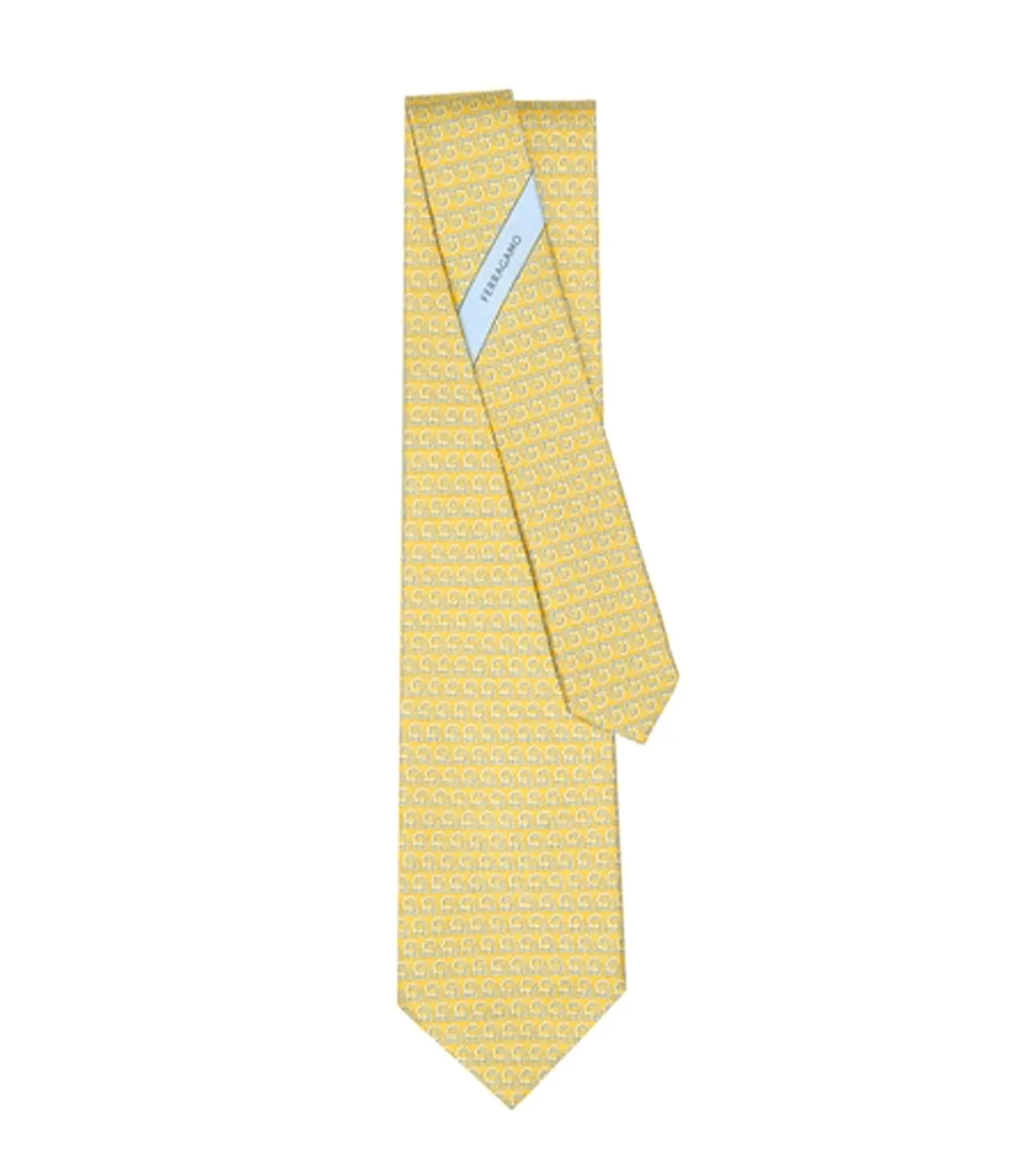 Interwoven Gancini Print Tie Yellow