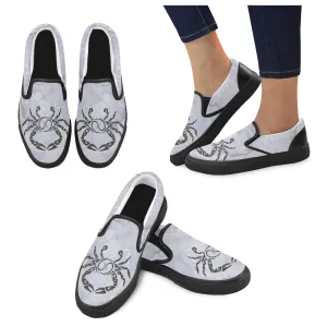 Kid's Cancer Zodiac Print Canvas Slip-on Shoes