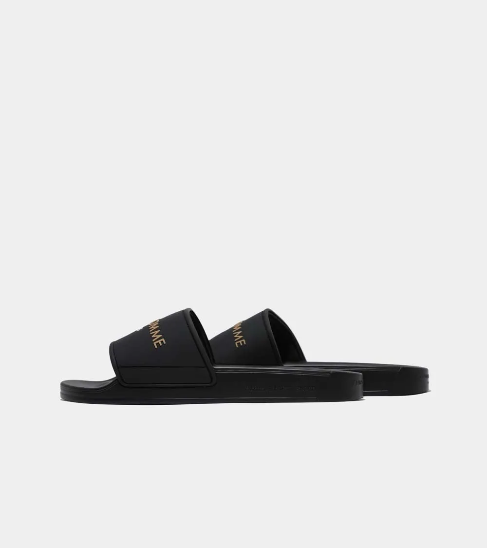 Laguna Beach Slide | Black Beige Logo AHC232-02