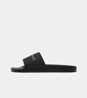 Laguna Beach Slide | Black Beige Logo AHC232-02