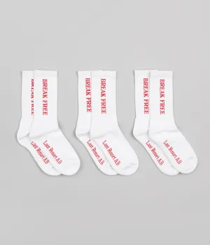 Last Resort AB Break Free Socks (3 Pack) - White