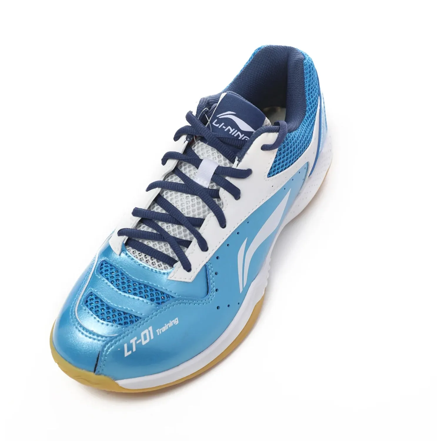 Li-Ning AYTS024 Lei Ting Train Badminton Training Shoes, Interstellar Blue/Standard White