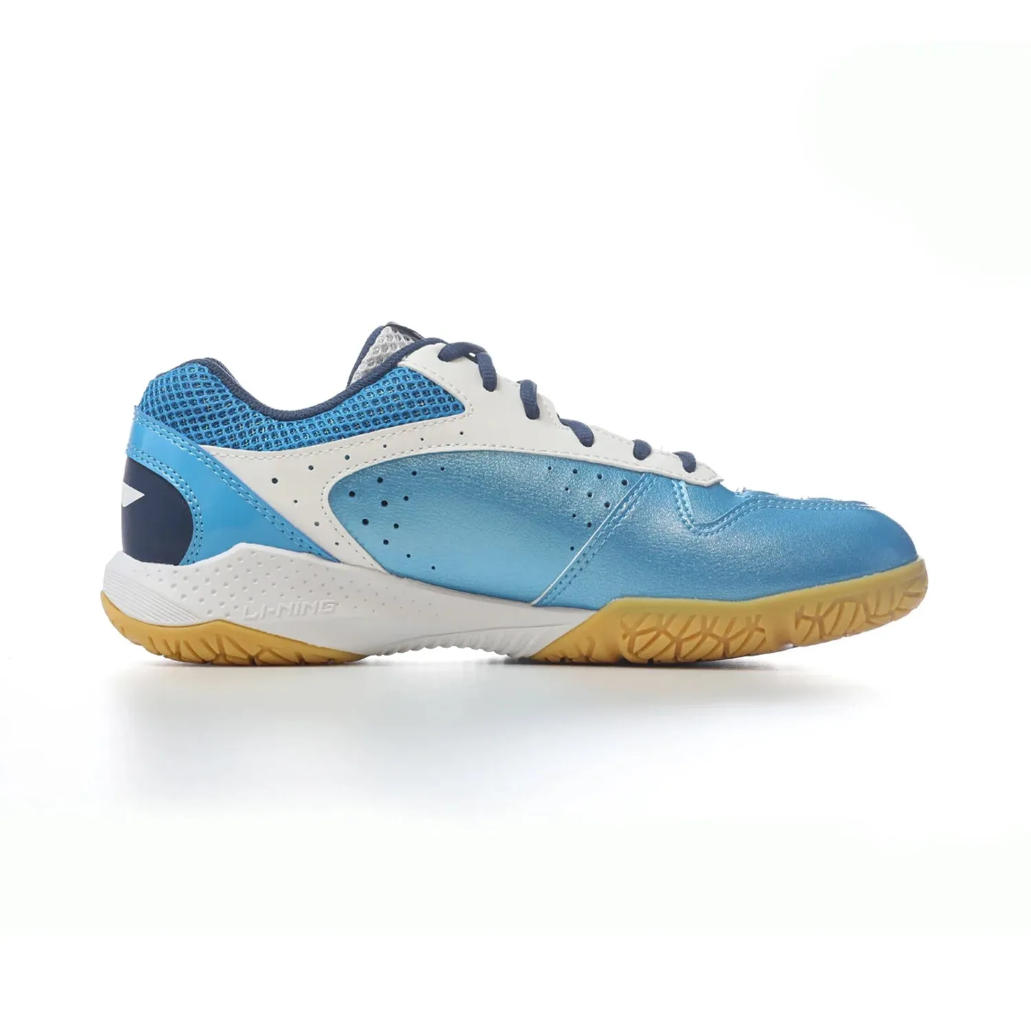 Li-Ning AYTS024 Lei Ting Train Badminton Training Shoes, Interstellar Blue/Standard White